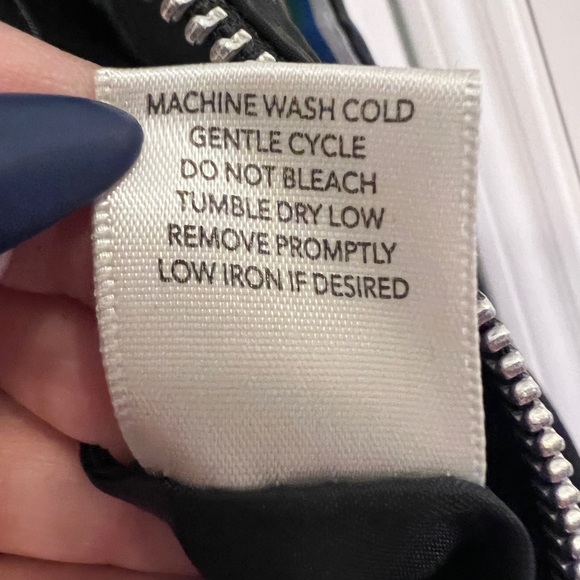 Outer Edge 80’s/90’s Women’s Small Black Bomber Jacket Rainbow Stripes Rave - Picture 9 of 11